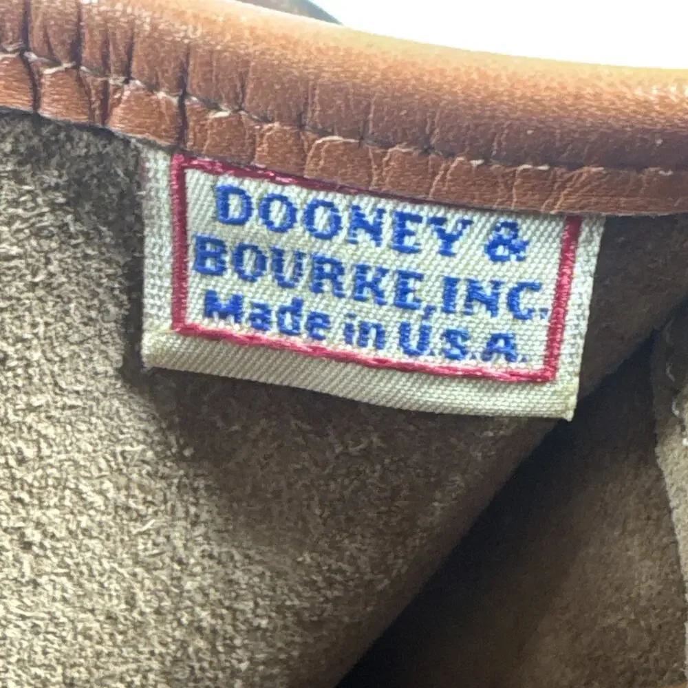 Dooney & Bourke Leather Messenger Surrey Cross Body Bag Brown